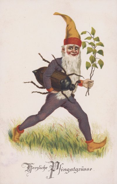 Přání k oslavě Letnic nebo Bílé neděle. (chromolit) od German School