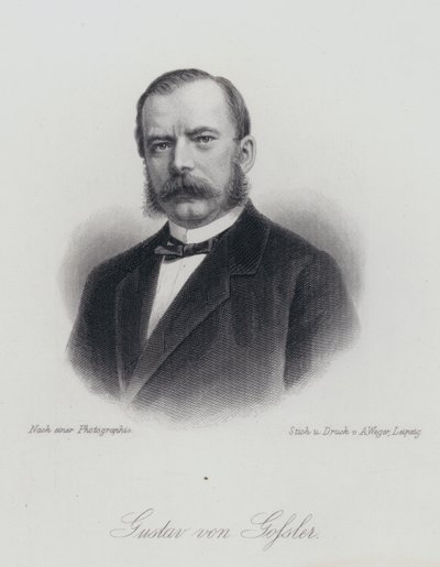 Gustav von Gossler, německý právník a správce (rytina) od German School