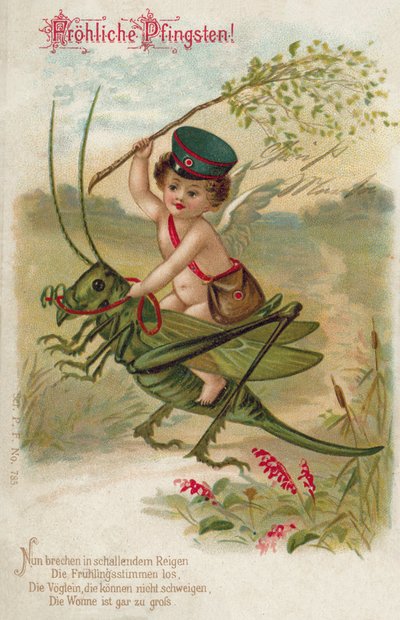 Happy Whitsun (barevná litografie) od German School