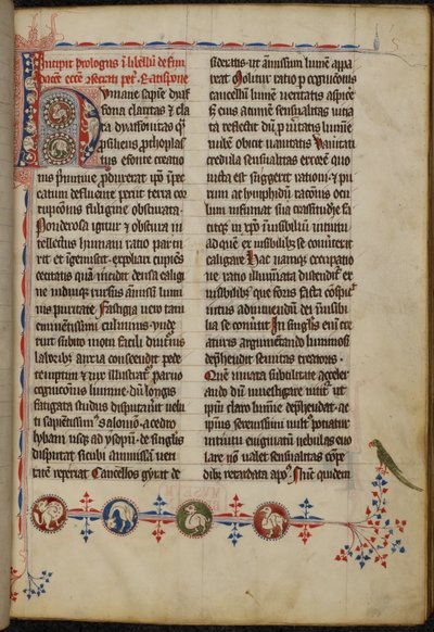 Harley 3973 f.1, obydlená iniciála 