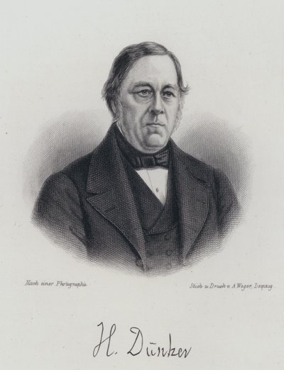 Heinrich Duentzer , německý filolog a literární historik (rytina) od German School