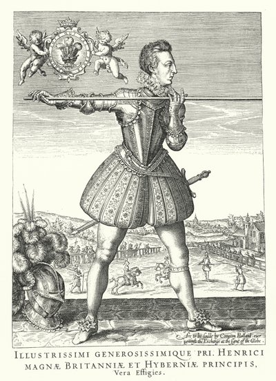 Henry Frederick, princ z Walesu, nejstarší syn anglického krále Jakuba I. (rytina) od German School
