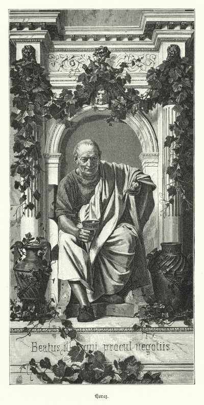 Horace, římský básník (rytina) od German School