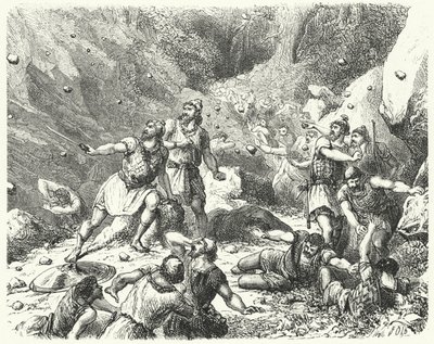 Nepřátelské přijetí pro Féničany v Tarsu (rytina) od German School