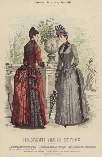 Ilustrace pro Illustrirte Frauen-Zeitung (barevné lito) od German School