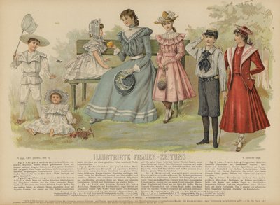 Ilustrace pro Illustrirte Frauen-Zeitung (barevné lito) od German School