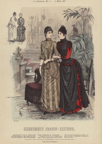 Ilustrace pro Illustrirte Frauen-Zeitung (barevné lito) od German School