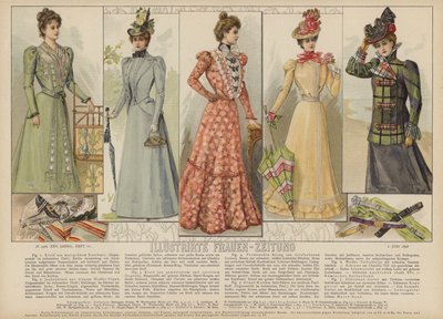 Ilustrace pro Illustrirte Frauen-Zeitung (barevné lito) od German School