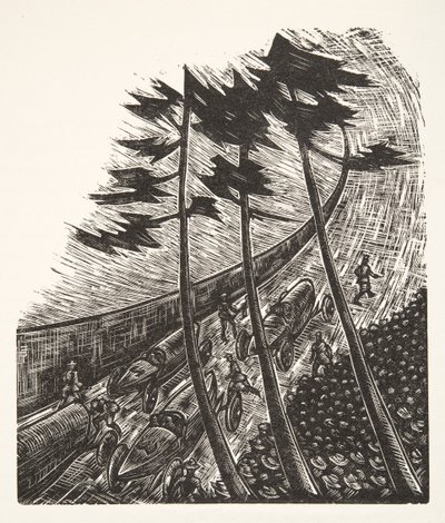 Ilustrace ze Styl, pub. 1922 (pochoir print) od German School