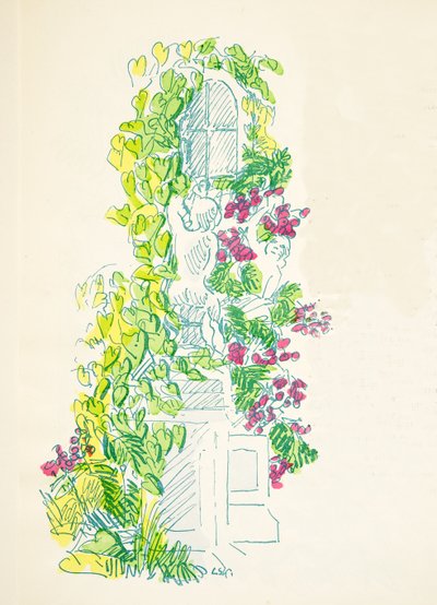 Ilustrace ze Styl, pub. 1922 (pochoir print) od German School
