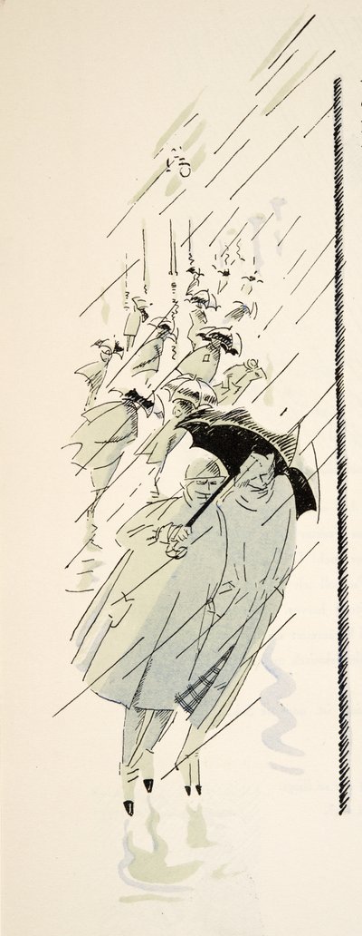 Ilustrace z časopisu Styl, vyd. 1922 (pochoárový tisk) od German School