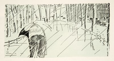Ilustrace z časopisu Styl, vyd. 1922 (pochoárový tisk) od German School