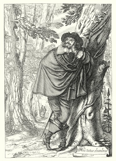 James Howell , anglo-velšský historik a spisovatel (rytina) od German School