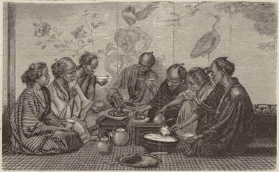 Japonské jídlo (rytina) od German School
