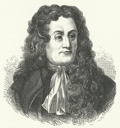 Jean de la Fontaine, francouzský fabulista (rytina) od German School