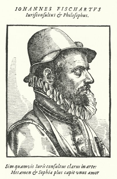 Johann Fischart , německý satirik a publicista (rytina) od German School