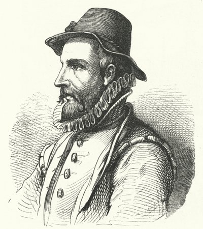Johann Fischart , německý spisovatel a satirik (rytina) od German School