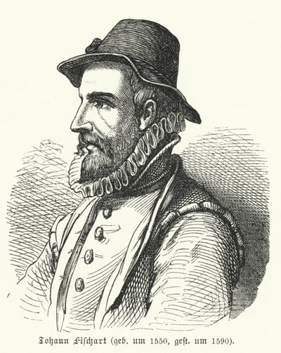 Johann Fischart , německý spisovatel a satirik (rytina) od German School