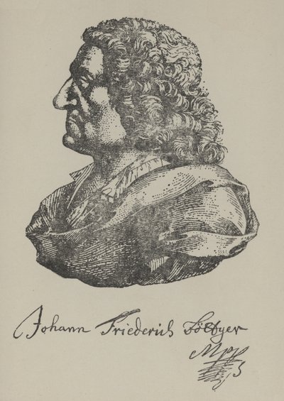 Johann Friedrich Boettger, německý alchymista (litografie) od German School