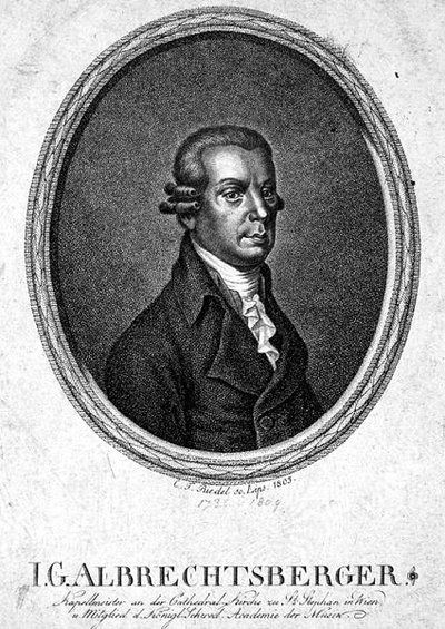 Johann Georg Albrechtsberger (1736-1809) ryl C.F. Riedel od German School