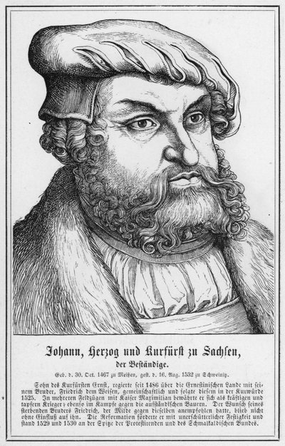 Johann, vévoda a saský kurfiřt, trvalý (rytina) od German School