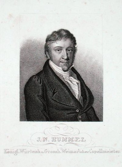 Johann Nepomuk Hummel (1778-1837) (rytina) od German School