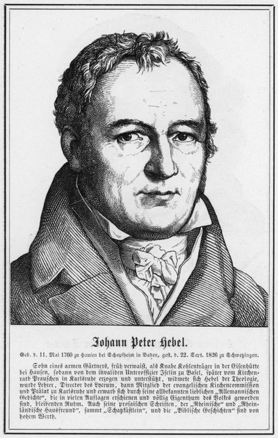 Johann Peter Hebel (rytina) od German School