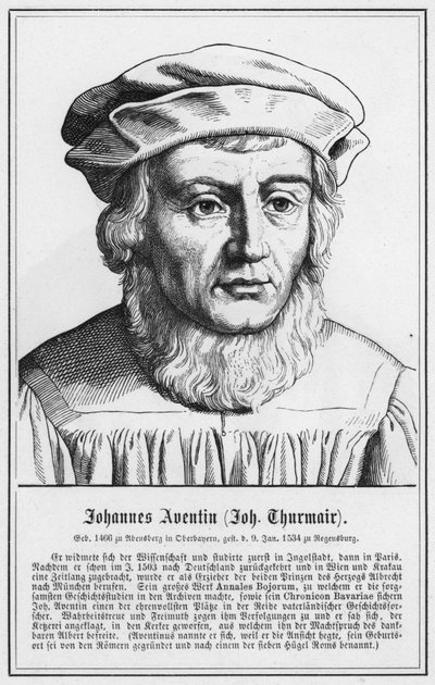 Johannes Aventin, Johannes Thurmair (rytina) od German School