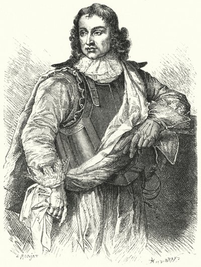 John Lambert, anglický parlamentní generál a politik (rytina) od German School