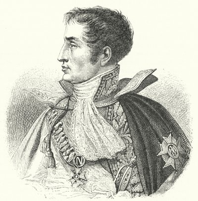 Joseph Bonaparte, král Španělska jako Josef I. (rytina) od German School