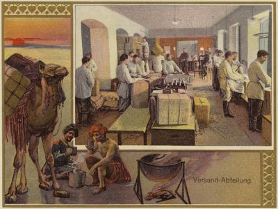 Reklama bratří K a S Popovů (barevná litografie) od German School