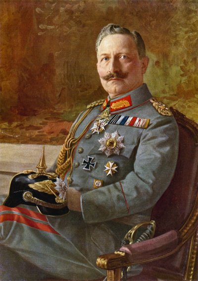Kaiser Wilhelm II (barevná litografie) od German School