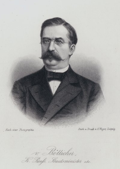 Karl Heinrich von Boetticher , německý politik a vicekancléř (rytina) od German School