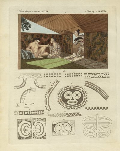 Druh tetování v Nurahiwa (barevné rytí) od German School