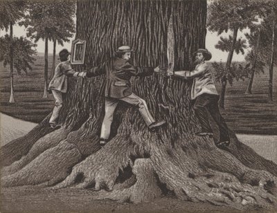 Korner Eiche zu Dallwitz (litho) od German School