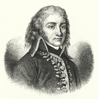 Lazare Hoche, francouzský generál v revoluční armádě (rytina) od German School