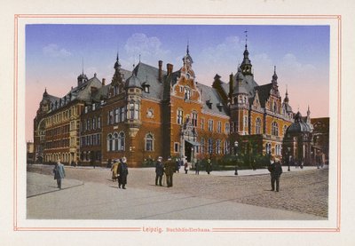 Lipsko, knihkupectví (barevná litografie) od German School