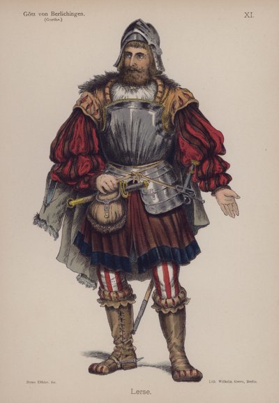 Lerse, od Gotze von Berlichingen od Goetha (barevné lito) od German School