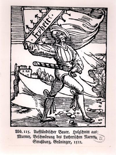 Liberty, ilustrace rolnického povstání, 1522 od German School