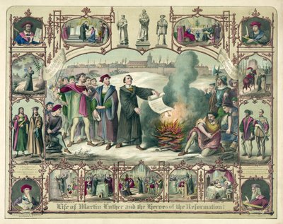 Život Martina Luthera a hrdinů reformace!, hospoda. 1874. od German School