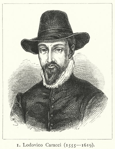Lodovico Carracci , italský barokní umělec (rytina) od German School