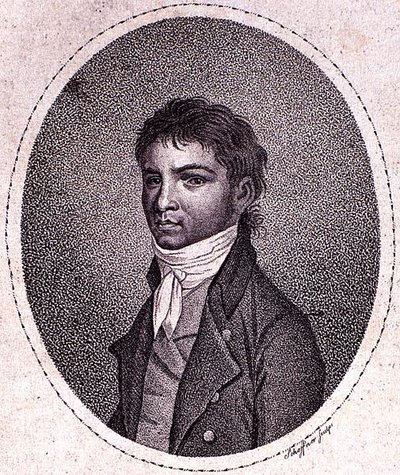 Louis van Beethoven (1712-73) rytý Scheffnerem (mezzotinta) od German School