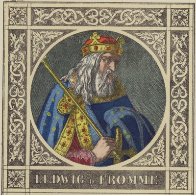 Ludwig D Fromme, 814-840 (barevná rytina) od German School