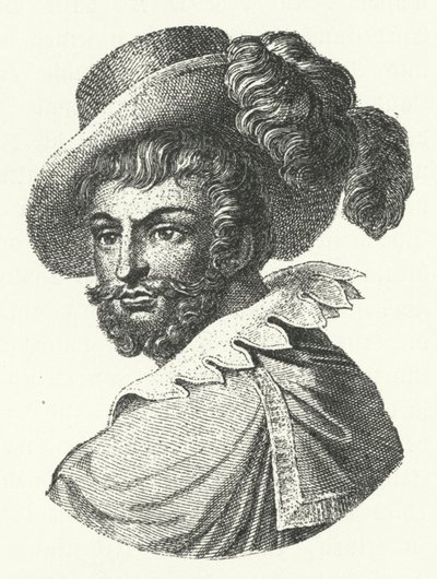 Luis de Camoes, portugalský básník (rytina) od German School