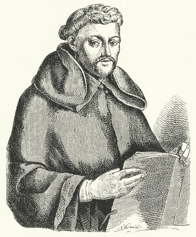 Luis de Leon , španělský lyrický básník (rytina) od German School