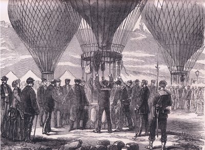 M Gambetta začíná pro Tours, Cassells Historie války mezi Francií a Německem vydaná Cassell and Company Limited, kolem roku 1890 (litho) od German School