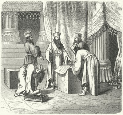 Magi, perští zoroastrijští kněží (rytina) od German School