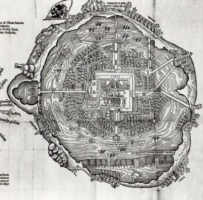 Mapa Tenochtitlánu z knihy 