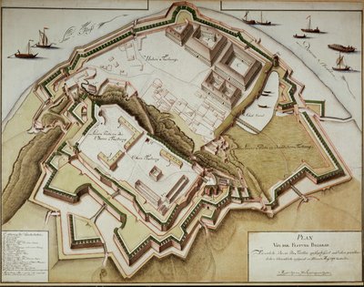 Mapa pevnosti Bělehrad po jejím dobytí polním maršálem Gideonem Freiherrem von Laudon ... od German School