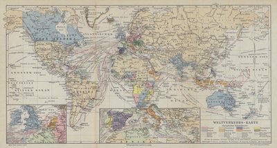 Mapa světových námořních tras od German School
